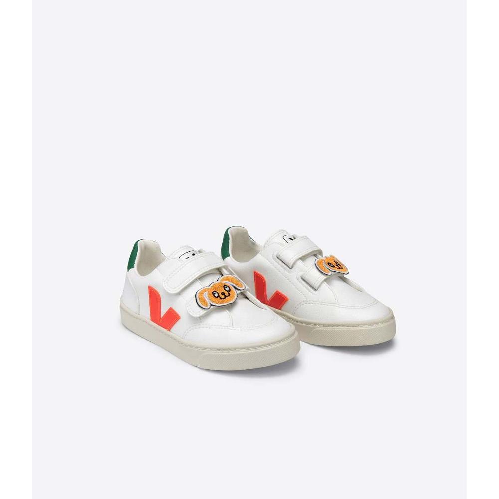 Kids' Veja V-12 CWL MINI-RODINI RABBIT Shoes White | ZA 807SGL